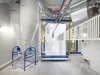 Finished part leaving coating line