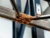 Corroded sections of metal part