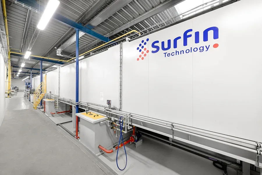 Powder coating line exterior view