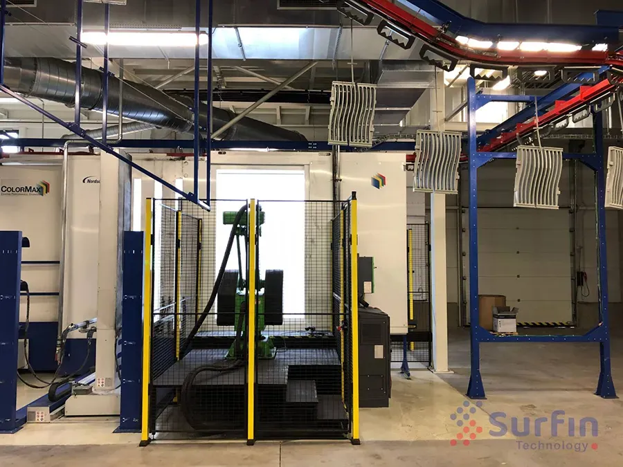 Robotic coating station
