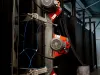 Tiltable blasting wheels
