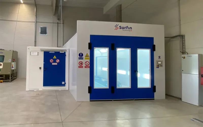 Coating booth front view Hoxter
