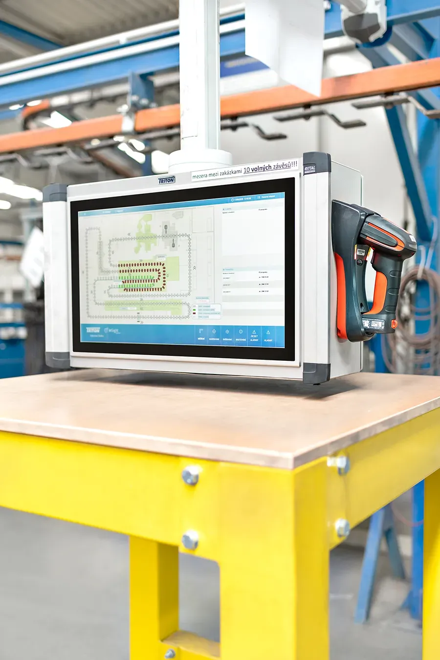 Coating line control system panel
