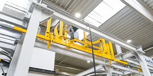 Yellow parts loading station
