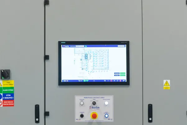 Esco control system main panel close-up