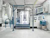 Powder coating booth front view