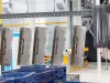 Parts on conveyor close-up