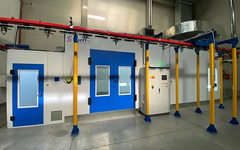 Coating line front view