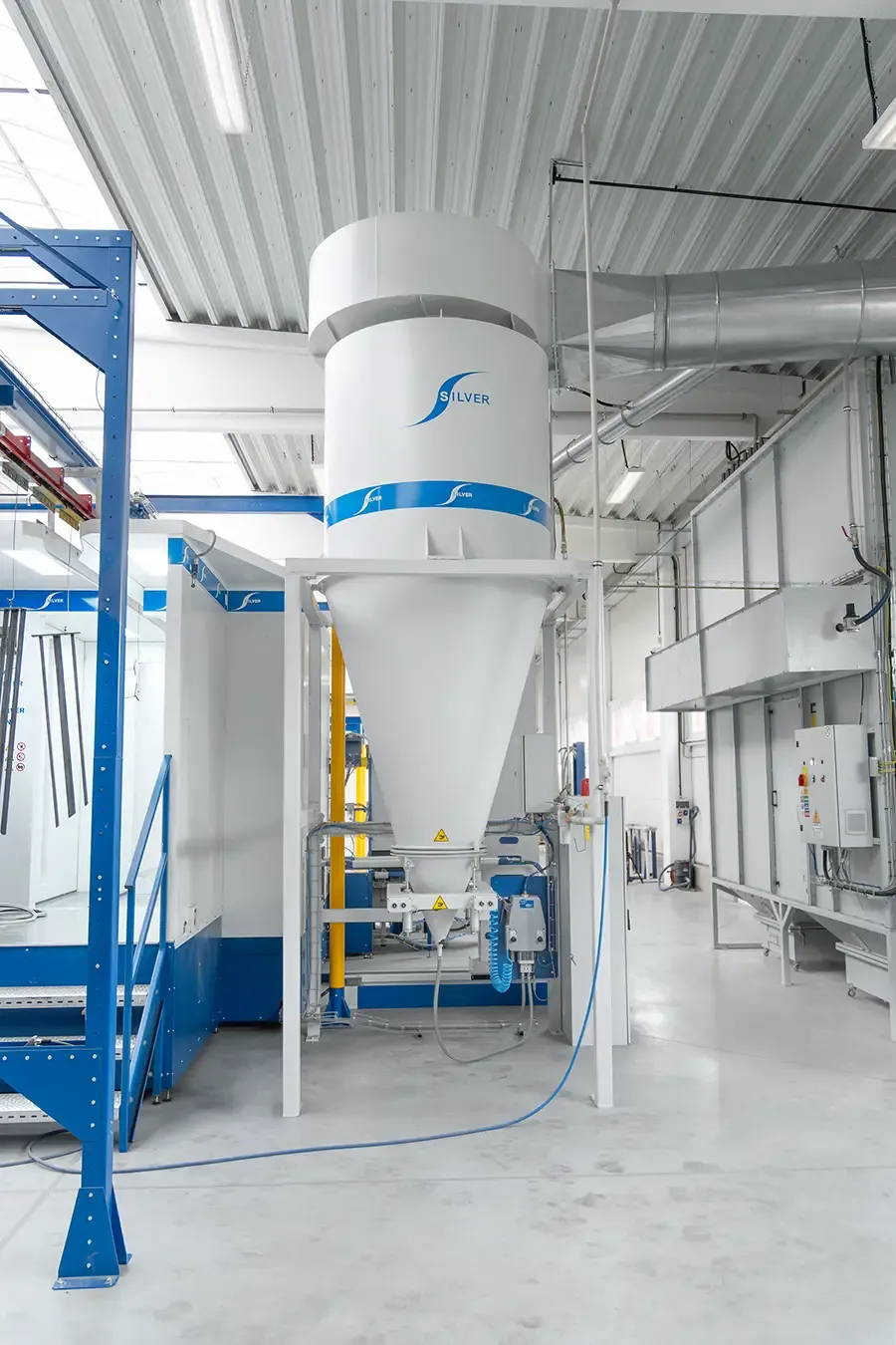 Stanice sběru přebytečného prášku