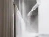 Robot powder coating part with white paint