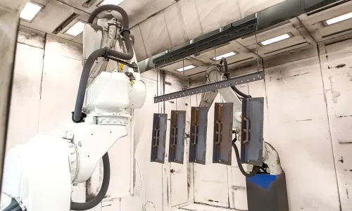 Robotic Coating Line for Large Parts with P&F Conveyor System