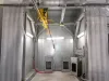 Blasted parts cleaning booth