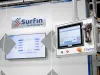 Control system software panel with tv in background
