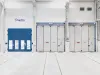 Manual blasting chambers and coating booth with closed doors