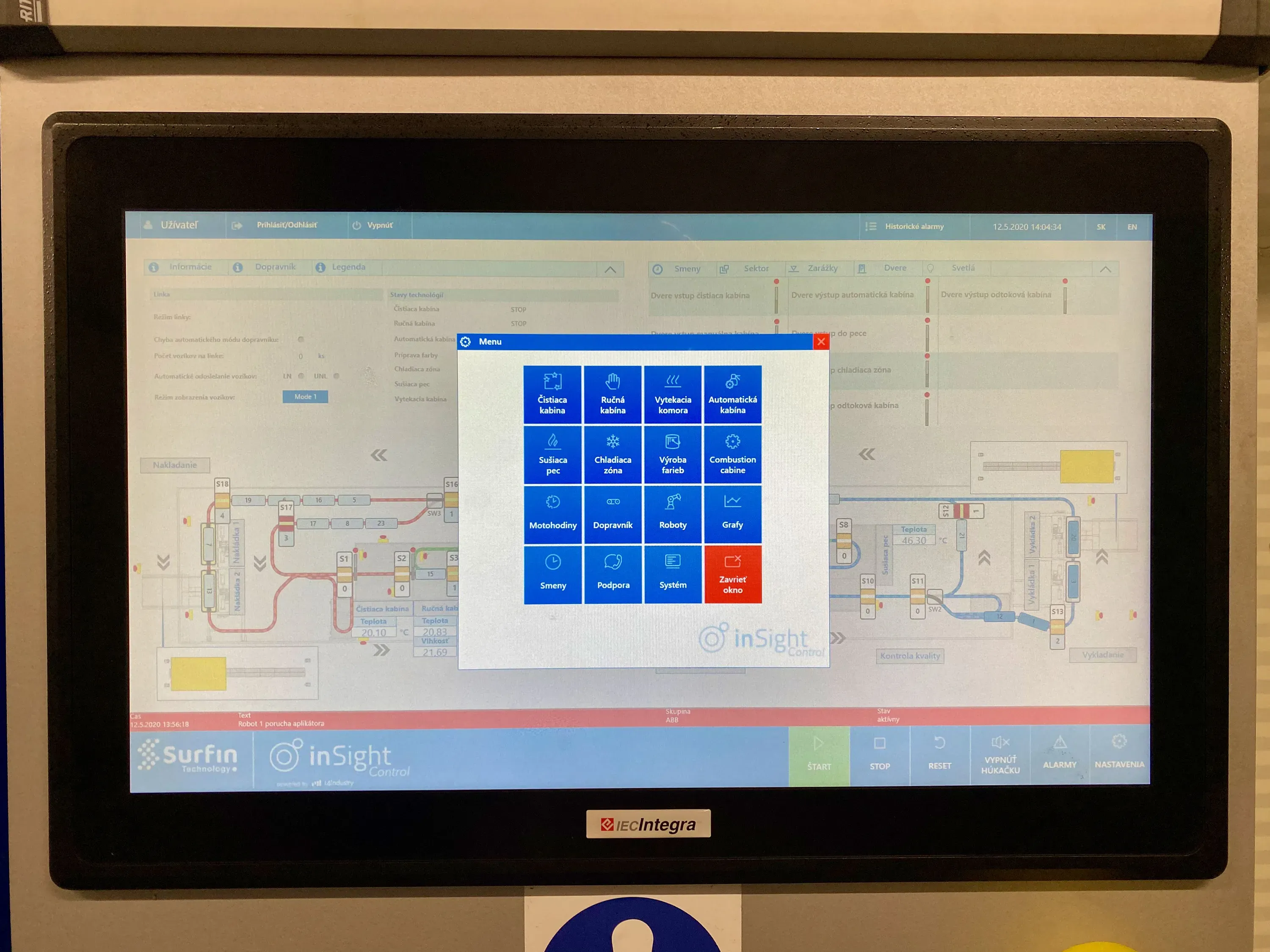 Control software interface