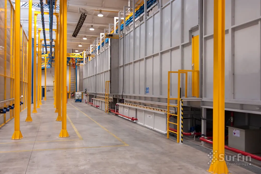 Coating booth exterior view