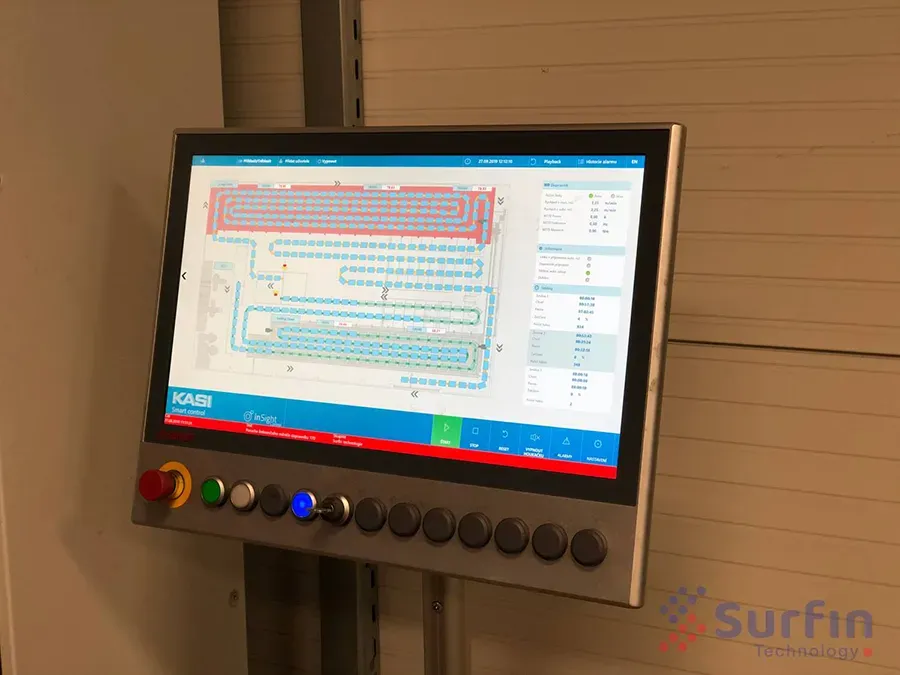 Coating line control system main panel