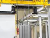 Yellow loading station with metal part