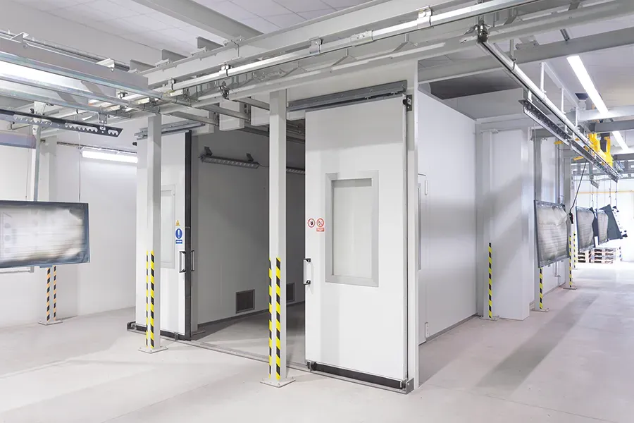 Wet coating booth exterior view