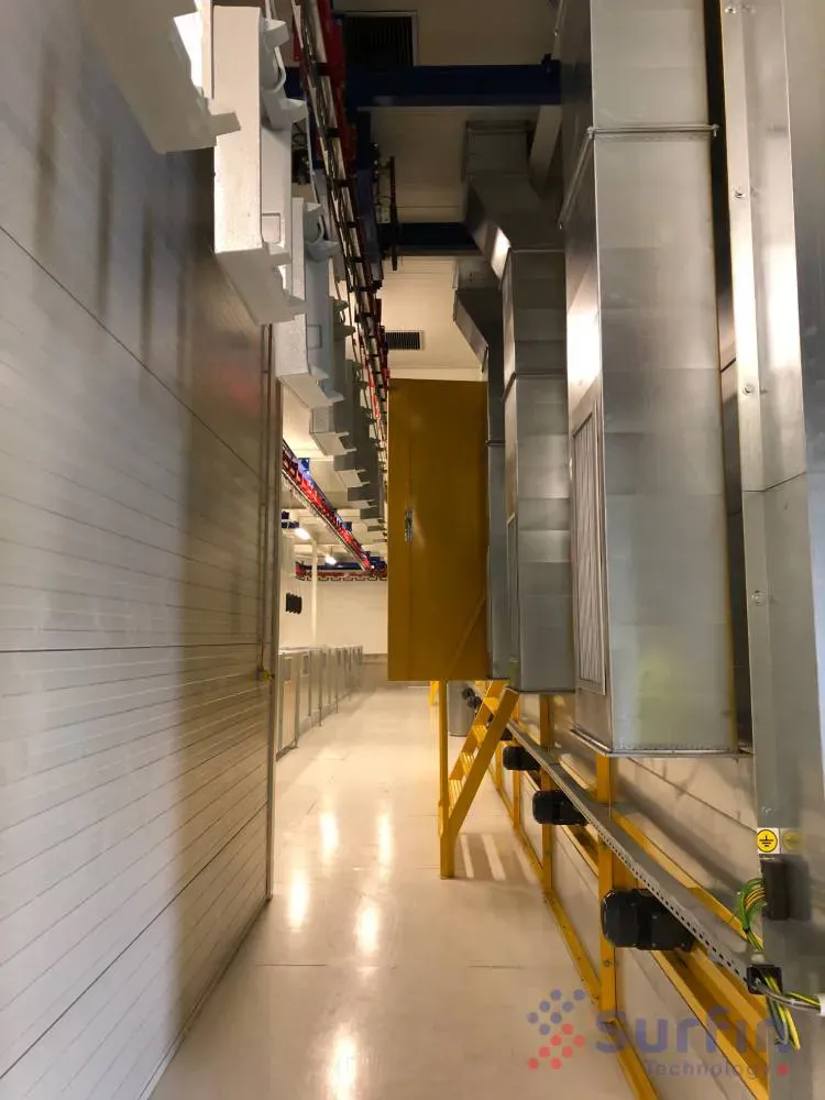 Exterior view of the coating line