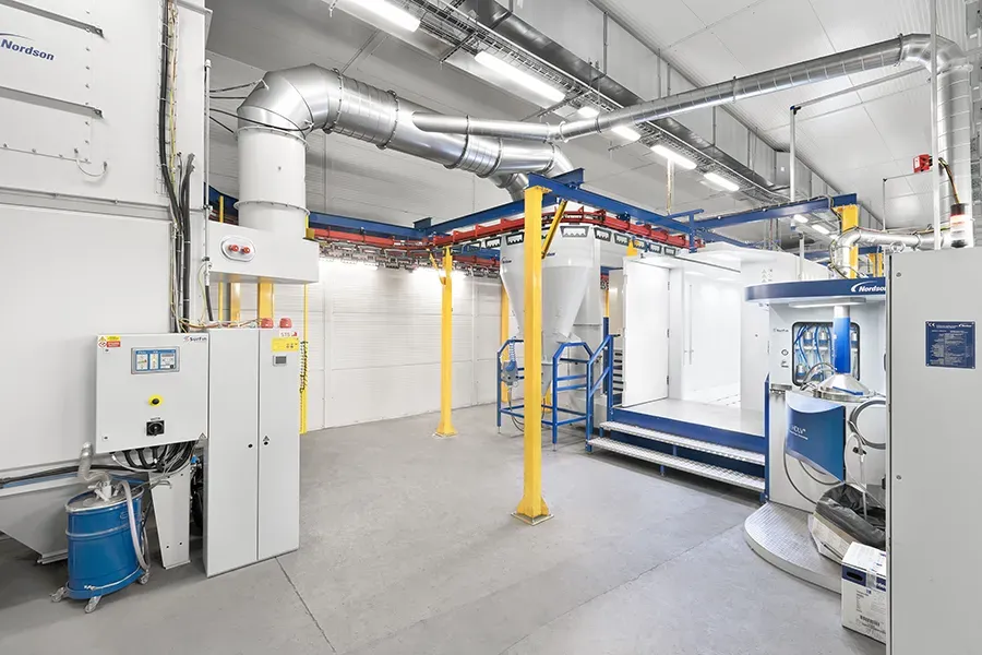 View of coating line station
