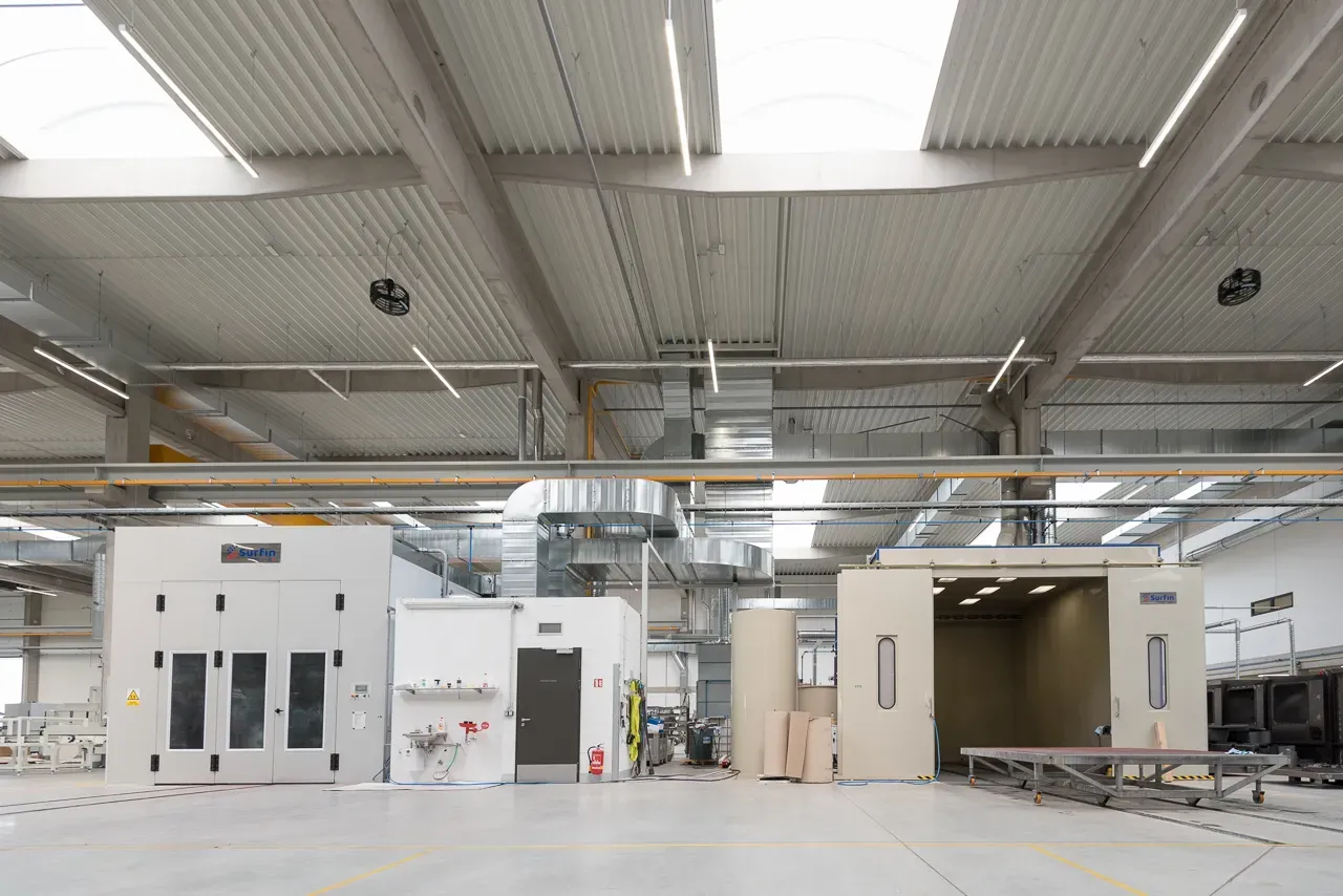 Coating booth and washer