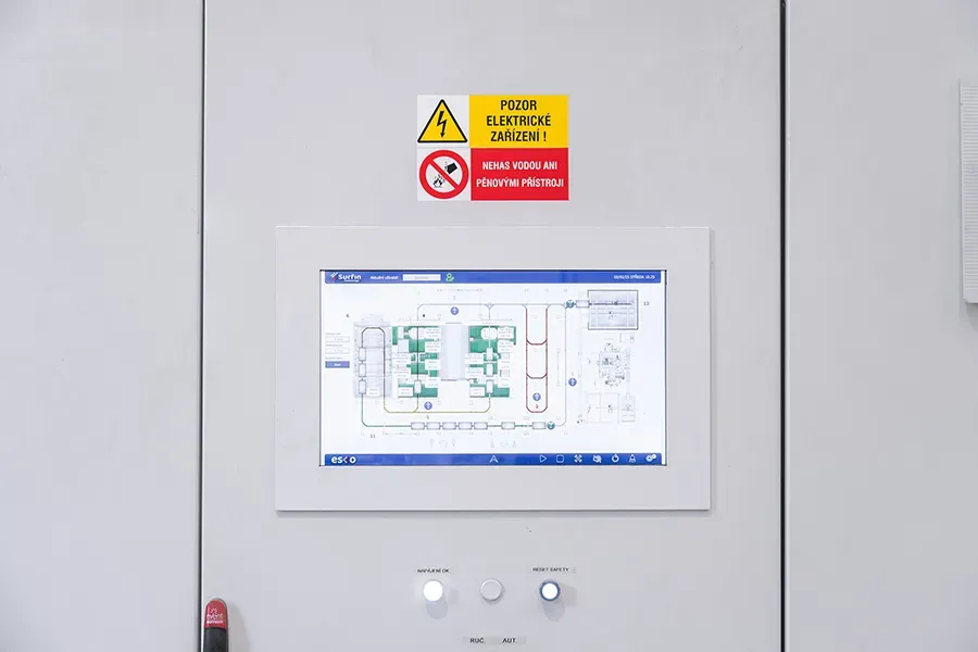 Esco control software panel close-up