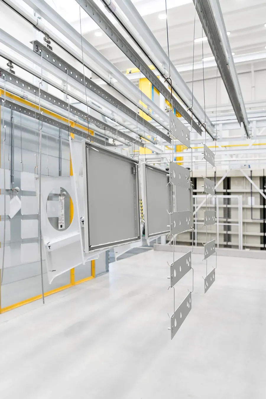 Metal parts hanging 