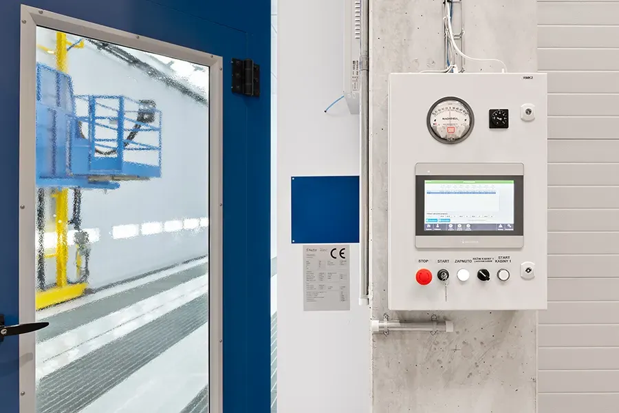 Coating booth control panel thumb