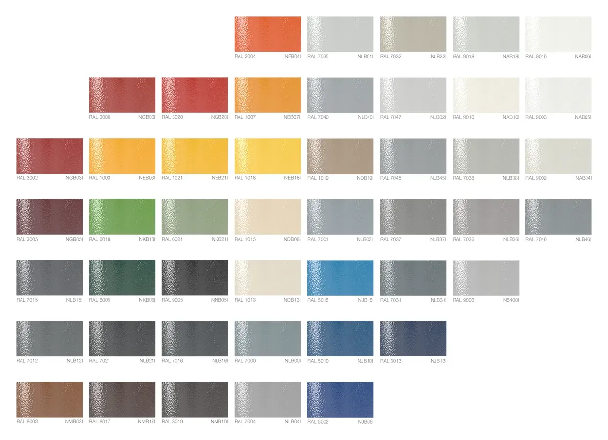 Vzorník práškových barev z kolekce Interpon 610 Low-E