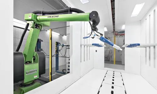 Powder coating plant for manhole cover production - Nový Bydžov