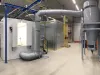 Manual coating booth back view